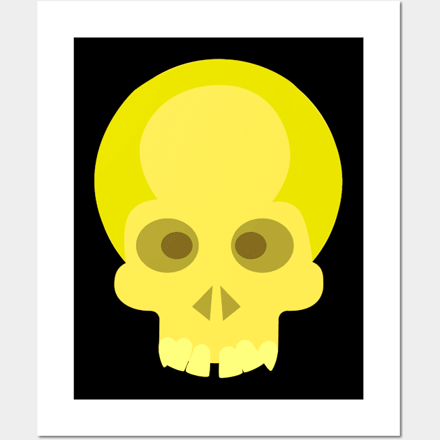 Halloween Yellow Skull Wall Art by holidaystore